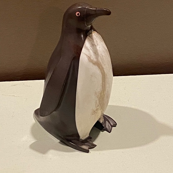 Marble decorative penguin decor paperweight holiday festive seasonal - Picture 8 of 8